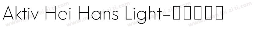 Aktiv Hei Hans Light字体转换